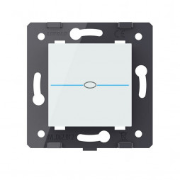 Одноклавишный сенсорный выключатель Livolo Quadro, цвет белый (механизм)