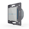 Одноклавишный сенсорный выключатель Livolo Quadro, цвет серый (механизм) Одноклавишный сенсорный выключатель Livolo Quadro, цвет серый (механизм)