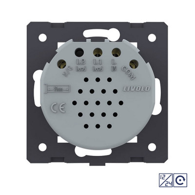 Одноклавишная сенсорная кнопка Livolo Quadro 12/24В, цвет золотой (механизм) VL-Q7-01CH-13 Одноклавишная сенсорная кнопка Livolo Quadro 12/24В, цвет золотой (механизм) VL-Q7-01CH-13