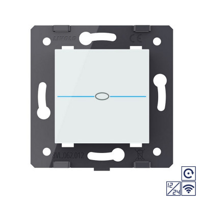 Одноклавишная сенсорная кнопка Livolo Quadro 12/24В с функцией радиоуправления, цвет белый (механизм) VL-Q7-01CHR-11 Одноклавишная сенсорная кнопка Livolo Quadro 12/24В с функцией радиоуправления, цвет белый (механизм) VL-Q7-01CHR-11