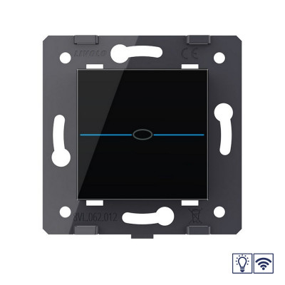 Одноклавишный сенсорный диммер Livolo Quadro с функцией радиоуправления, цвет черный (механизм) VL-Q7-01DR-12 Одноклавишный сенсорный диммер Livolo Quadro с функцией радиоуправления, цвет черный (механизм) VL-Q7-01DR-12