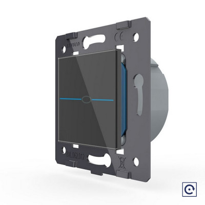 Одноклавишная сенсорная кнопка Livolo Quadro, цвет черный (механизм) VL-Q7-01H-12 Одноклавишная сенсорная кнопка Livolo Quadro, цвет черный (механизм) VL-Q7-01H-12