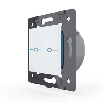 Двухклавишный сенсорный выключатель Livolo Quadro, цвет белый (механизм) VL-Q7-02-11 Двухклавишный сенсорный выключатель Livolo Quadro, цвет белый (механизм) VL-Q7-02-11
