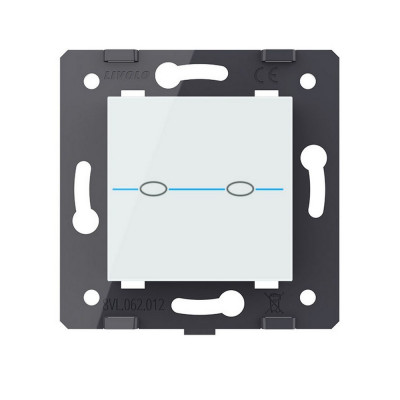 Двухклавишный сенсорный выключатель Livolo Quadro, цвет белый (механизм) VL-Q7-02-11 Двухклавишный сенсорный выключатель Livolo Quadro, цвет белый (механизм) VL-Q7-02-11