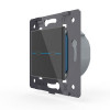Двухклавишный сенсорный выключатель Livolo Quadro, цвет черный (механизм) Двухклавишный сенсорный выключатель Livolo Quadro, цвет черный (механизм)