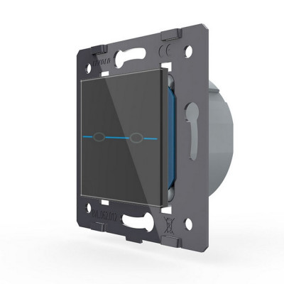 Двухклавишный сенсорный выключатель Livolo Quadro, цвет черный (механизм) VL-Q7-02-12 Двухклавишный сенсорный выключатель Livolo Quadro, цвет черный (механизм) VL-Q7-02-12