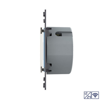 Двухклавишный сенсорный выключатель Livolo Quadro 12/24В с функцией радиоуправления, цвет золотой (механизм) VL-Q7-02CR-13 Двухклавишный сенсорный выключатель Livolo Quadro 12/24В с функцией радиоуправления, цвет золотой (механизм) VL-Q7-02CR-13