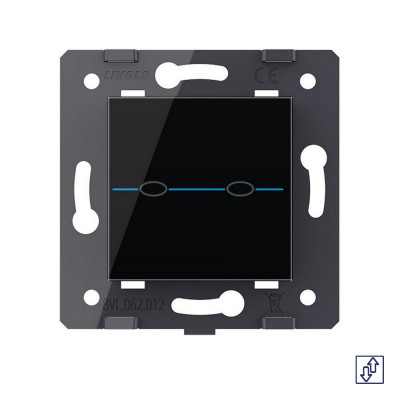 Сенсорный выключатель для штор Livolo Quadro, цвет черный (механизм) VL-Q7-02NW-12 Сенсорный выключатель для штор Livolo Quadro, цвет черный (механизм) VL-Q7-02NW-12