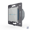 Сенсорный выключатель для штор Livolo Quadro, цвет серый (механизм)