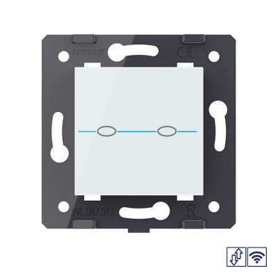 Сенсорный выключатель для штор Livolo Quadro с функцией радиоуправления, цвет белый (механизм) VL-Q7-02WR-11 Сенсорный выключатель для штор Livolo Quadro с функцией радиоуправления, цвет белый (механизм) VL-Q7-02WR-11