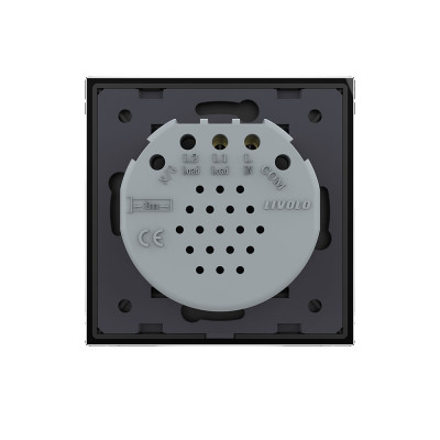 Одноклавишный сенсорный выключатель Livolo Quadro, 1 пост, цвет черный VL-Q701-12 Одноклавишный сенсорный выключатель Livolo Quadro, 1 пост, цвет черный VL-Q701-12