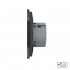 Одноклавишный проходной/перекрестный сенсорный выключатель Livolo Quadro с функцией радиоуправления, 1 пост, цвет черный VL-Q701SR-12 Одноклавишный проходной/перекрестный сенсорный выключатель Livolo Quadro с функцией радиоуправления, 1 пост, цвет черный VL-Q701SR-12