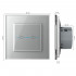 Двухклавишный сенсорный выключатель Livolo Quadro, 1 пост, цвет серый VL-Q702-15 Двухклавишный сенсорный выключатель Livolo Quadro, 1 пост, цвет серый VL-Q702-15