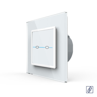 Сенсорный выключатель для штор Livolo Quadro сухой контакт, 1 пост, цвет белый VL-Q702NW-11 Сенсорный выключатель для штор Livolo Quadro сухой контакт, 1 пост, цвет белый VL-Q702NW-11