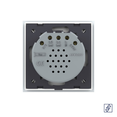 Сенсорный выключатель для штор Livolo Quadro сухой контакт, 1 пост, цвет белый VL-Q702NW-11 Сенсорный выключатель для штор Livolo Quadro сухой контакт, 1 пост, цвет белый VL-Q702NW-11