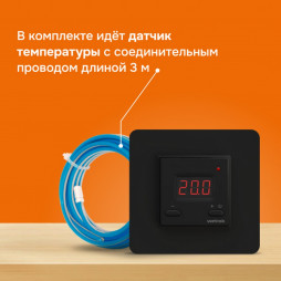 Терморегулятор Welrok ST BK, для теплого и водяного пола, 3 кВт