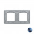 Рамка для розетки Livolo 2 поста, цвет серебристый / алюминий, 2.5D стекло BB-C7-SR/SR-20 2.5D Рамка для розетки Livolo 2 поста, цвет серебристый / алюминий, 2.5D стекло BB-C7-SR/SR-20 2.5D